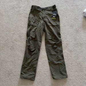 REI Co-op Screeline Pants Mens 32x32 Green Technical Hiking Stretch Travel NWT